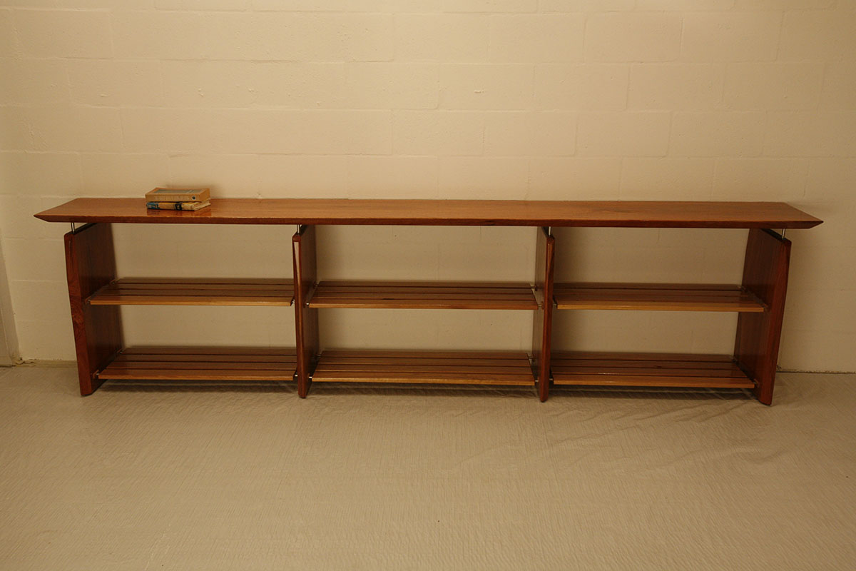 Mahogany and Brushbox Shelves