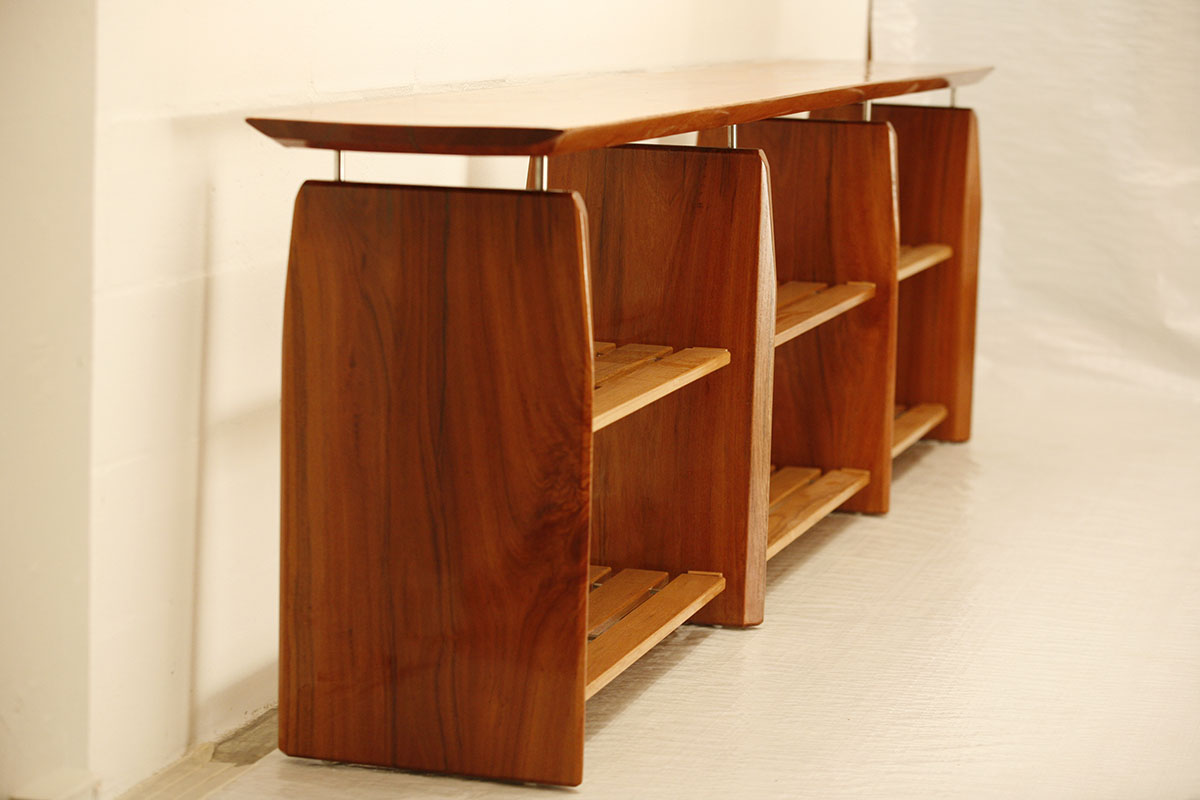 Mahogany and Brushbox Shelves