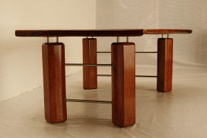 Quilted Fiddleback Redgum and Stainless Steel